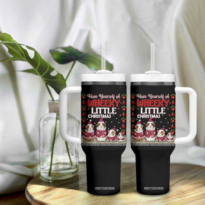 Christmas Guinea Pig Lover Tumbler With Handle Have Yourself A Wheeky Little TS12 Print Your Wear