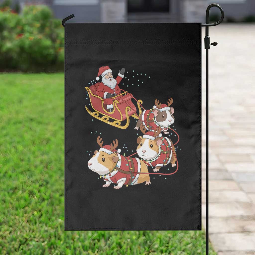 Funny Christmas Guinea Pig Lover Gift Garden Flag Santa Pig Sleigh Crew TS12 Print Your Wear