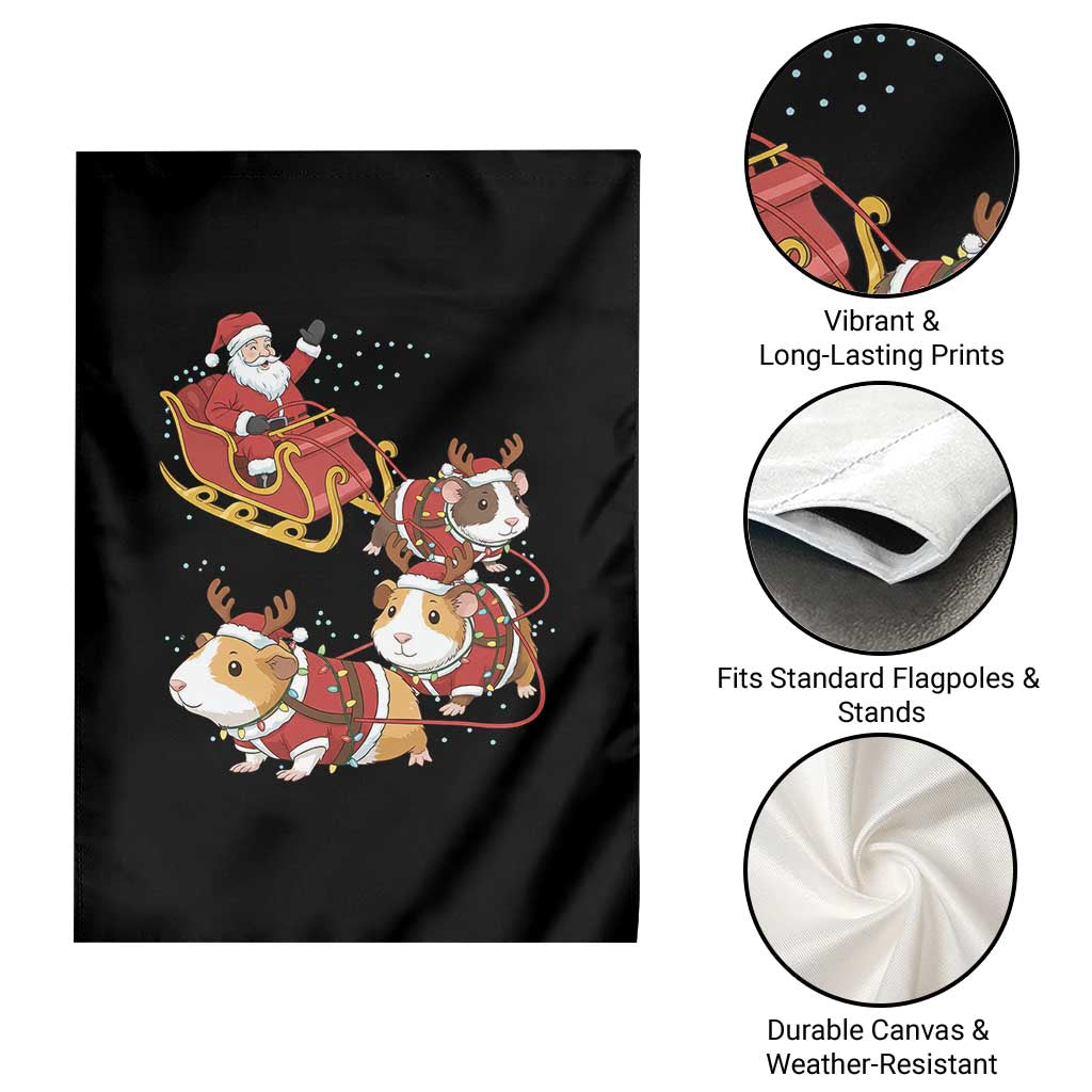 Funny Christmas Guinea Pig Lover Gift Garden Flag Santa Pig Sleigh Crew TS12 Print Your Wear