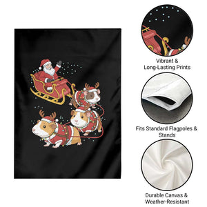 Funny Christmas Guinea Pig Lover Gift Garden Flag Santa Pig Sleigh Crew TS12 Print Your Wear