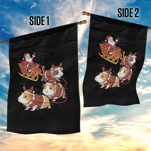 Funny Christmas Guinea Pig Lover Gift Garden Flag Santa Pig Sleigh Crew TS12 Print Your Wear