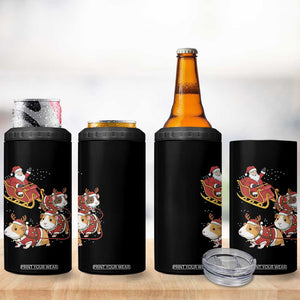 Funny Christmas Guinea Pig Lover Gift 4 in 1 Can Cooler Tumbler Santa Pig Sleigh Crew TS12 Print Your Wear