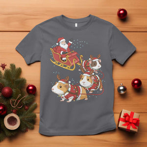 Funny Christmas Guinea Pig Lover Gift T Shirt Santa Pig Sleigh Crew TS12 Charcoal Print Your Wear