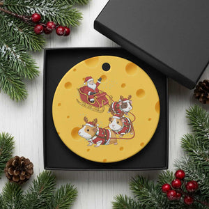 Funny Christmas Guinea Pig Lover Gift Ceramic Ornament Santa Pig Sleigh Crew TS12 1pc Yellow Cheese Print Your Wear