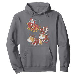 Funny Christmas Guinea Pig Lover Gift Hoodie Santa Pig Sleigh Crew TS12 Charcoal Print Your Wear
