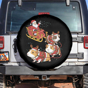 Funny Christmas Guinea Pig Lover Gift Spare Tire Cover Santa Pig Sleigh Crew TS12 No hole Black Print Your Wear