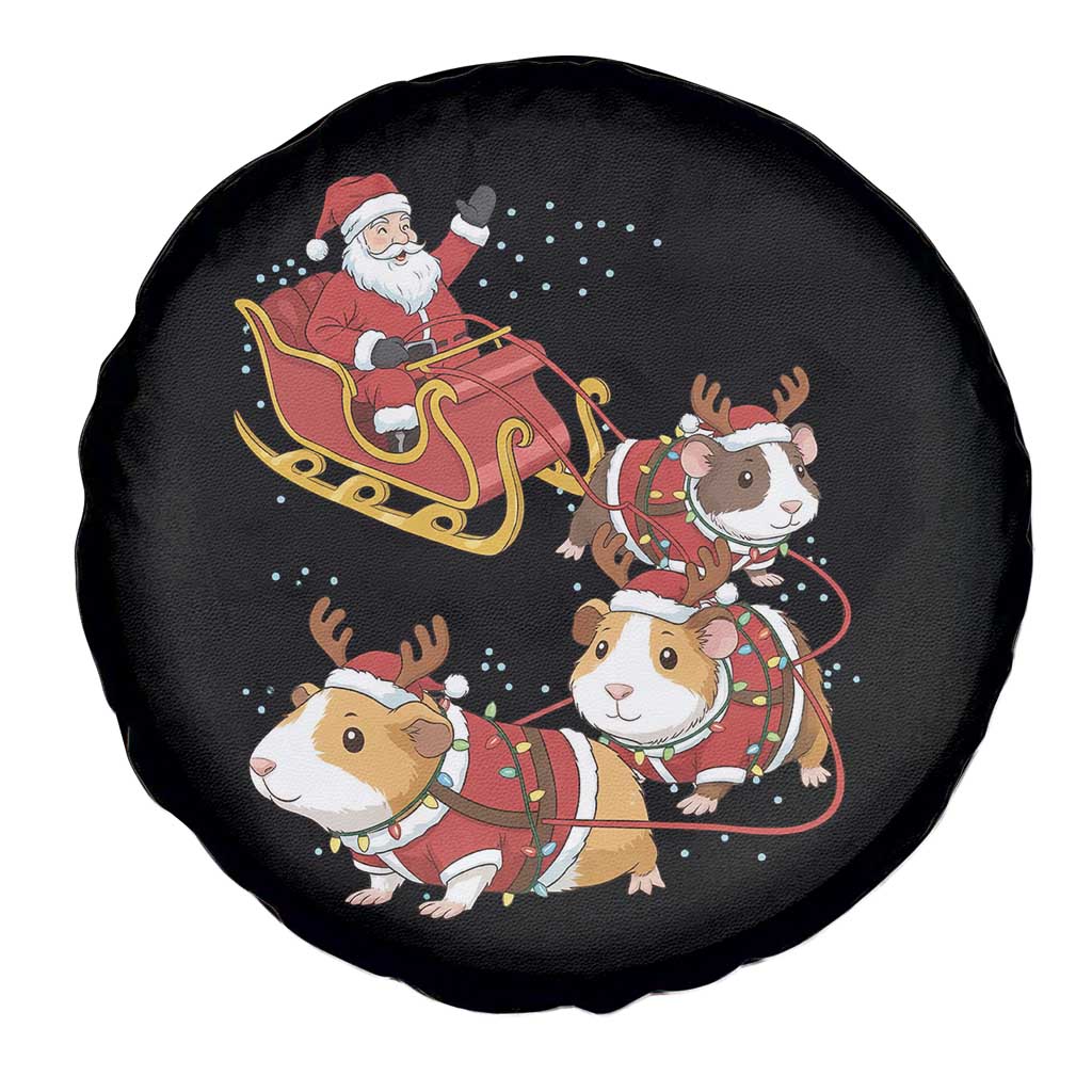 Funny Christmas Guinea Pig Lover Gift Spare Tire Cover Santa Pig Sleigh Crew TS12 Print Your Wear