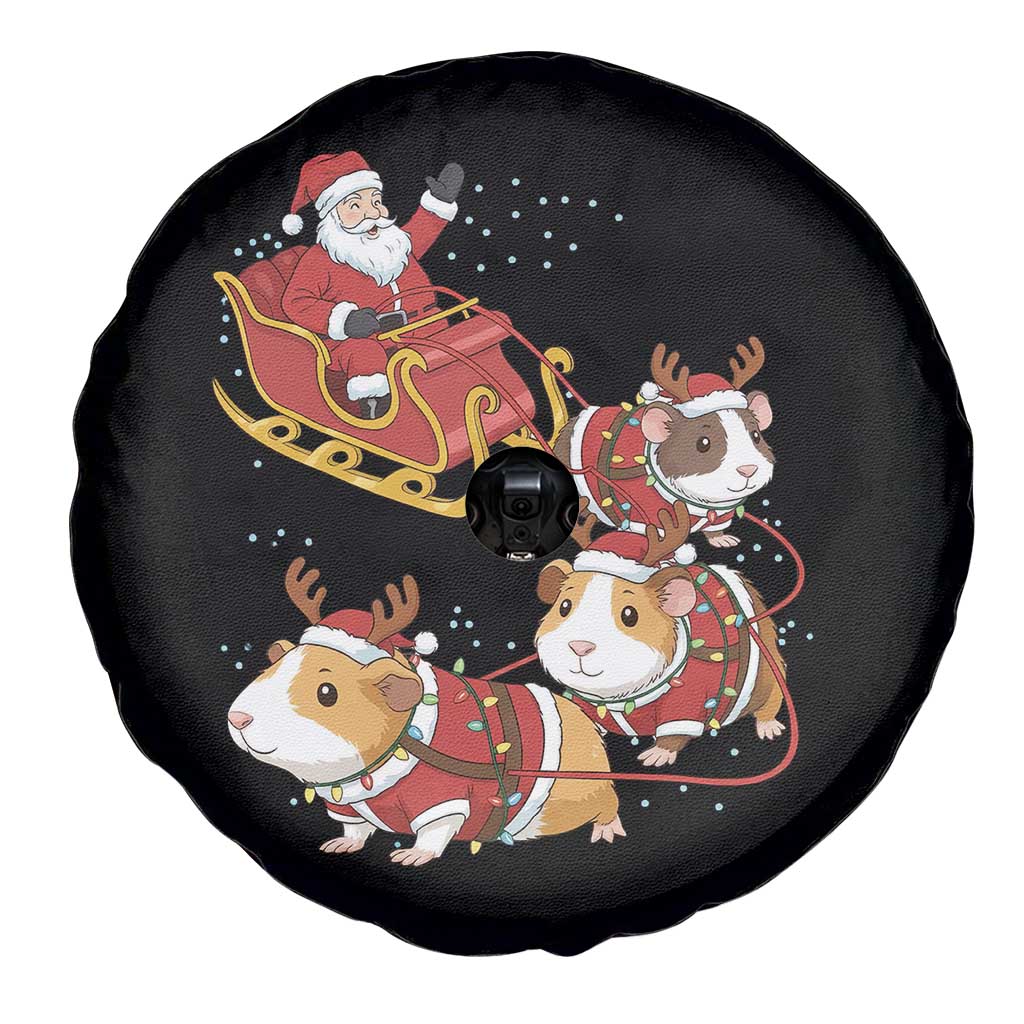 Funny Christmas Guinea Pig Lover Gift Spare Tire Cover Santa Pig Sleigh Crew TS12 Print Your Wear