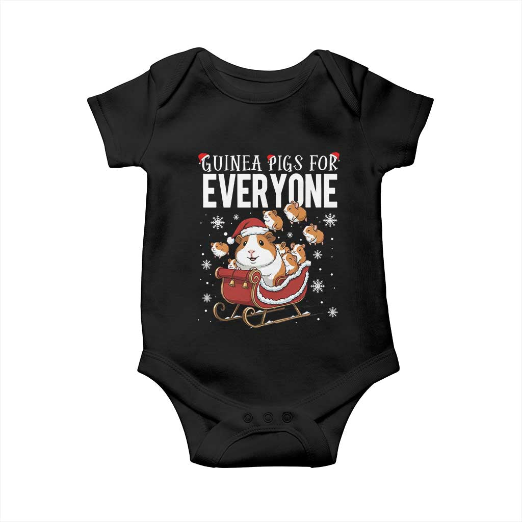 Christmas Guinea Pigs For Everyone Baby Onesie Funny Cavy Lover Gift TS12 Black Print Your Wear