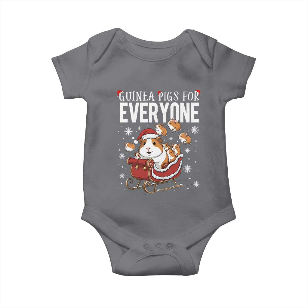 Christmas Guinea Pigs For Everyone Baby Onesie Funny Cavy Lover Gift TS12 Charcoal Print Your Wear