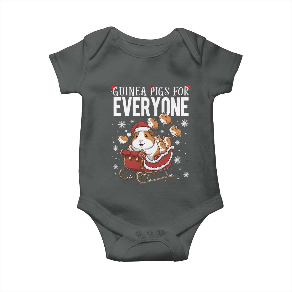 Christmas Guinea Pigs For Everyone Baby Onesie Funny Cavy Lover Gift TS12 Dark Heather Print Your Wear