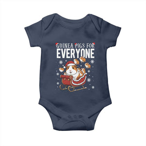 Christmas Guinea Pigs For Everyone Baby Onesie Funny Cavy Lover Gift TS12 Navy Print Your Wear