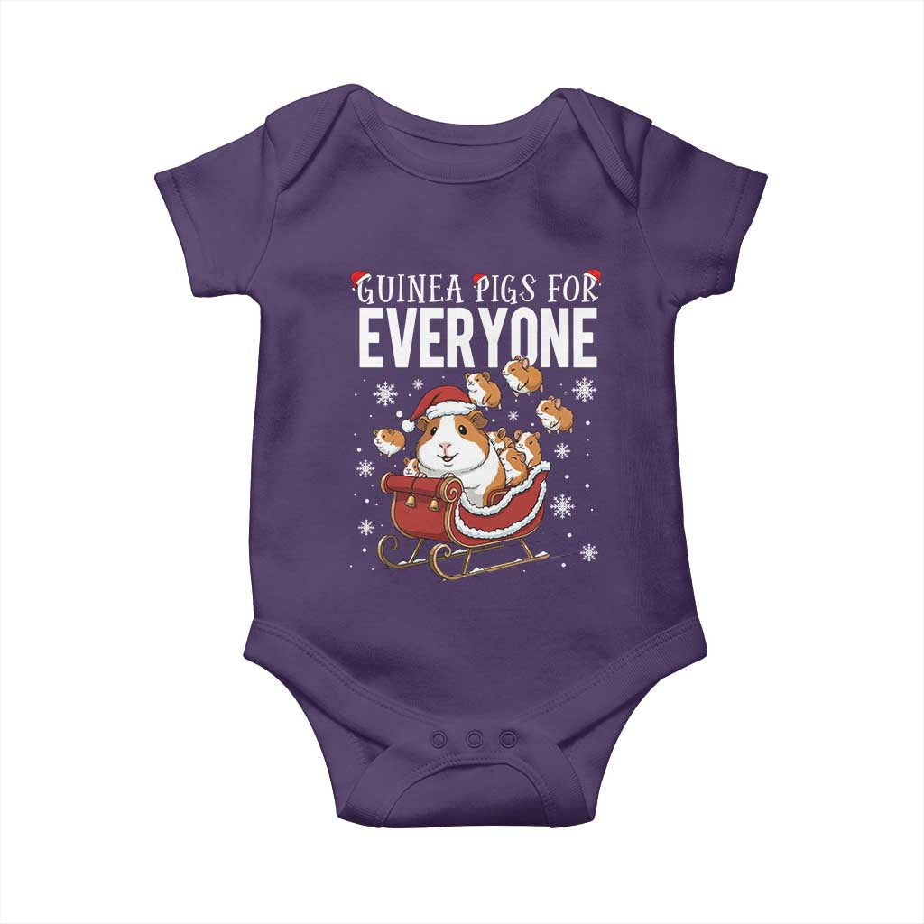 Christmas Guinea Pigs For Everyone Baby Onesie Funny Cavy Lover Gift TS12 Purple Print Your Wear