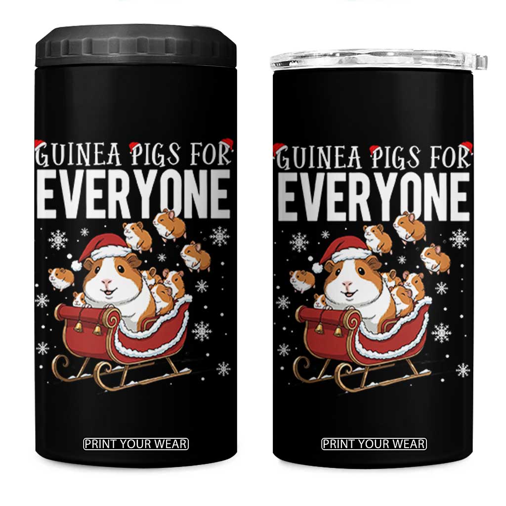 Christmas Guinea Pigs For Everyone 4 in 1 Can Cooler Tumbler Funny Cavy Lover Gift TS12 One Size: 16 oz Black Print Your Wear