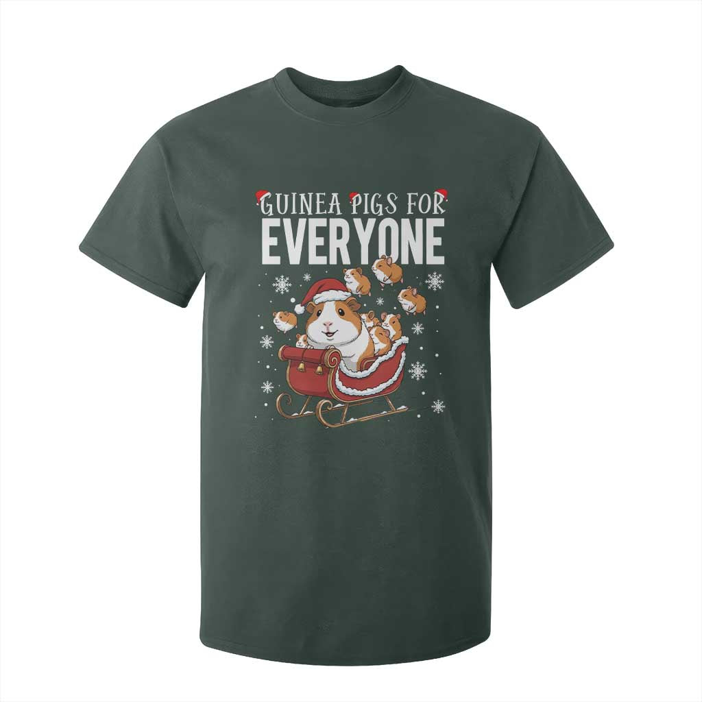 Christmas Guinea Pigs For Everyone T Shirt For Kid Funny Cavy Lover Gift TS12 Dark Forest Green Print Your Wear
