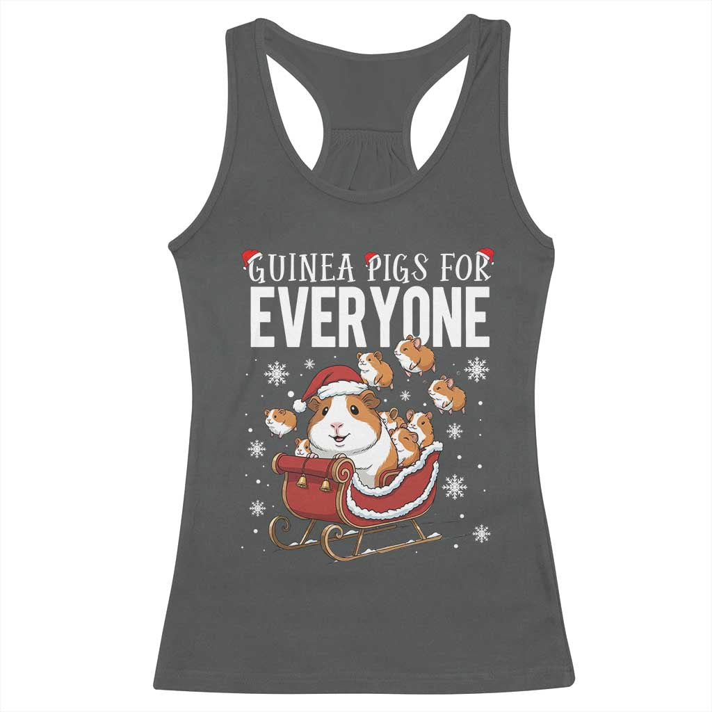 Christmas Guinea Pigs For Everyone Racerback Tank Top Funny Cavy Lover Gift TS12 Dark Heather Print Your Wear
