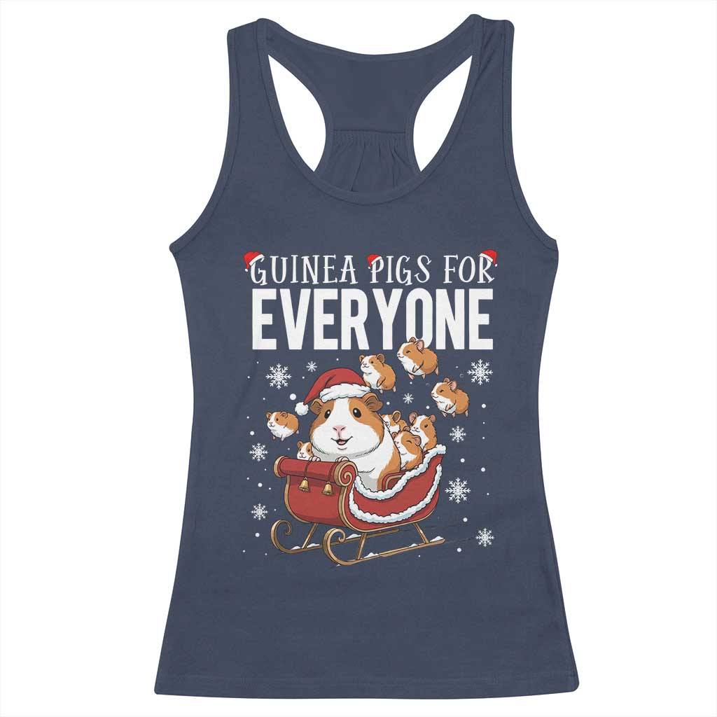 Christmas Guinea Pigs For Everyone Racerback Tank Top Funny Cavy Lover Gift TS12 Navy Print Your Wear