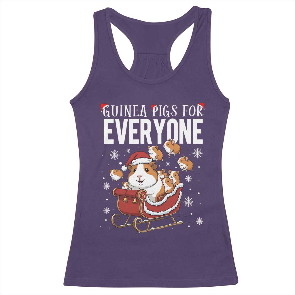 Christmas Guinea Pigs For Everyone Racerback Tank Top Funny Cavy Lover Gift TS12 Purple Print Your Wear