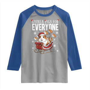 Christmas Guinea Pigs For Everyone Raglan Shirt Funny Cavy Lover Gift TS12 Sport Gray Royal Print Your Wear