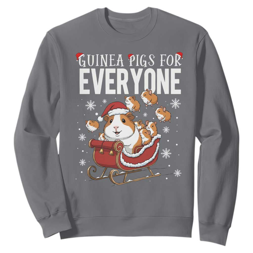 Christmas Guinea Pigs For Everyone Sweatshirt Funny Cavy Lover Gift TS12 Charcoal Print Your Wear