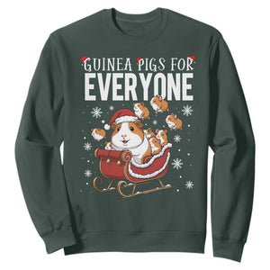 Christmas Guinea Pigs For Everyone Sweatshirt Funny Cavy Lover Gift TS12 Dark Forest Green Print Your Wear