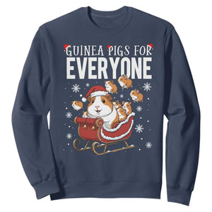 Christmas Guinea Pigs For Everyone Sweatshirt Funny Cavy Lover Gift TS12 Navy Print Your Wear