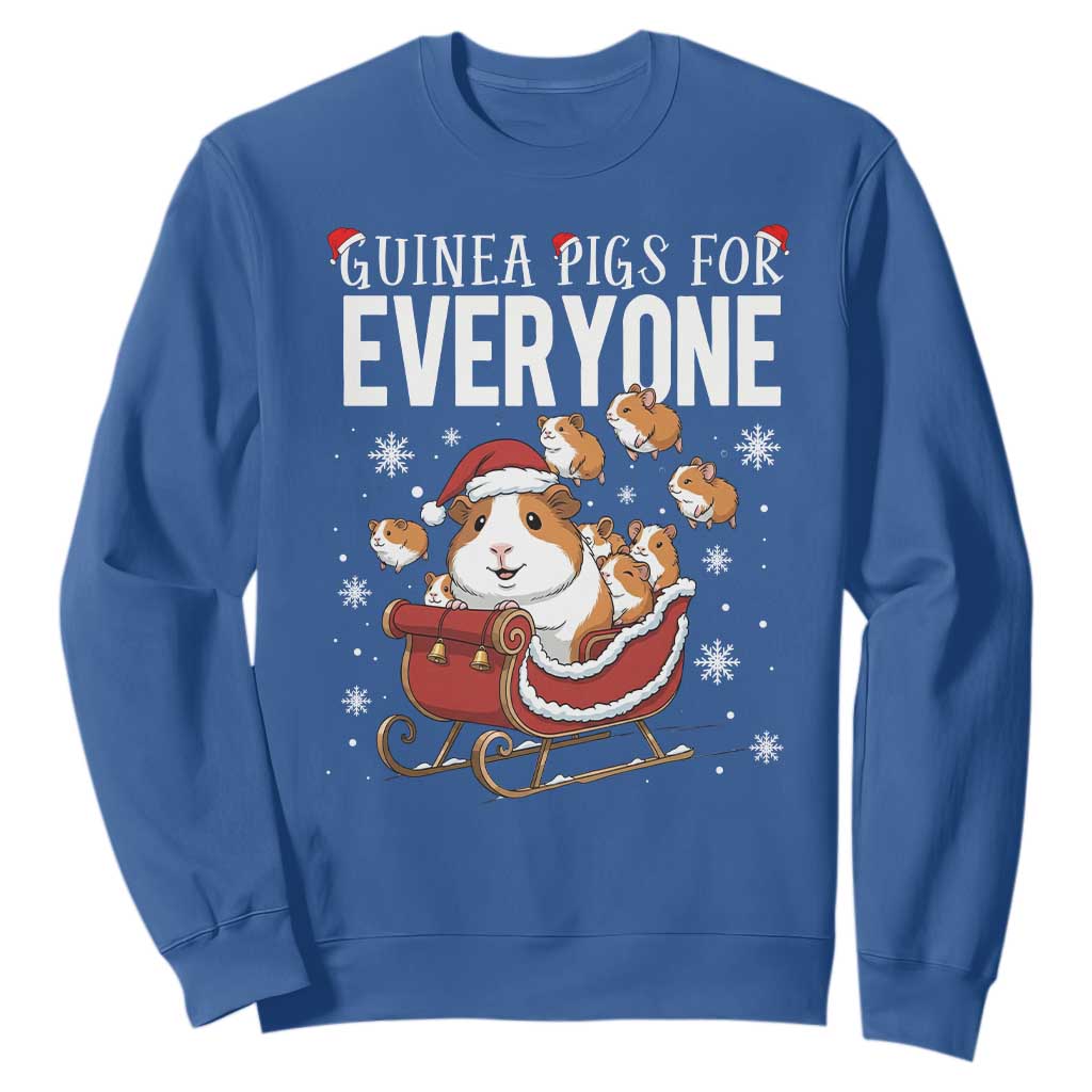 Christmas Guinea Pigs For Everyone Sweatshirt Funny Cavy Lover Gift TS12 Royal Blue Print Your Wear
