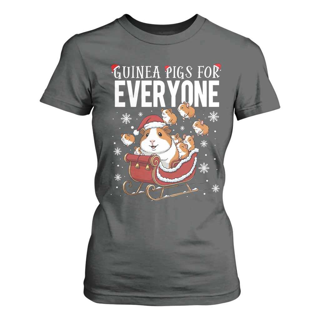 Christmas Guinea Pigs For Everyone T Shirt For Women Funny Cavy Lover Gift TS12 Dark Heather Print Your Wear