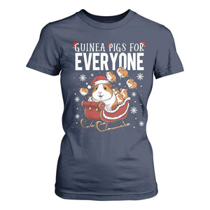 Christmas Guinea Pigs For Everyone T Shirt For Women Funny Cavy Lover Gift TS12 Navy Print Your Wear