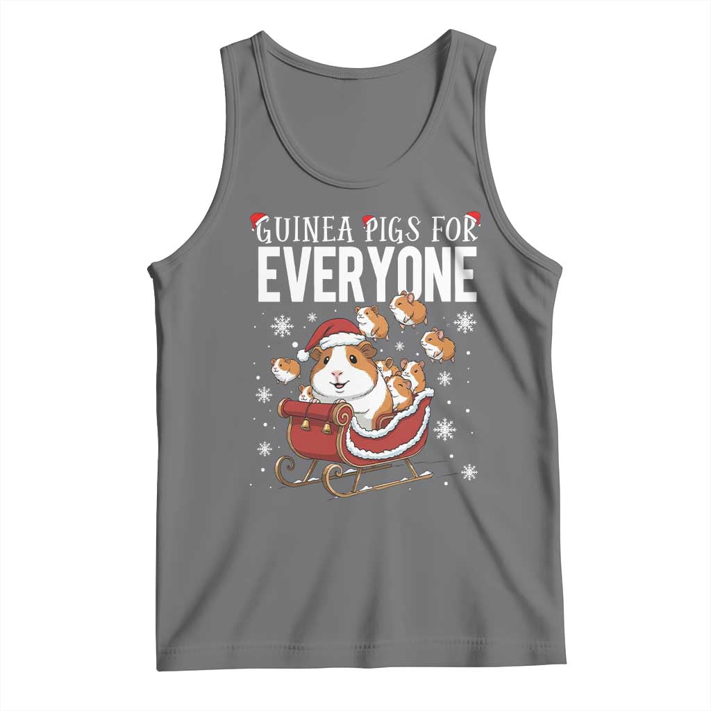 Christmas Guinea Pigs For Everyone Tank Top Funny Cavy Lover Gift TS12 Black Heather Print Your Wear