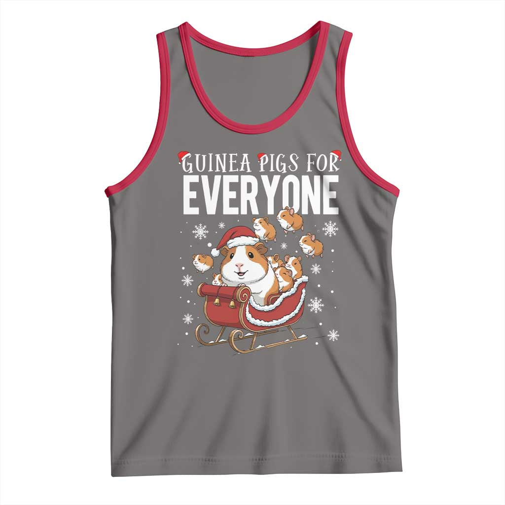 Christmas Guinea Pigs For Everyone Tank Top Funny Cavy Lover Gift TS12 Deep Heather Red Print Your Wear