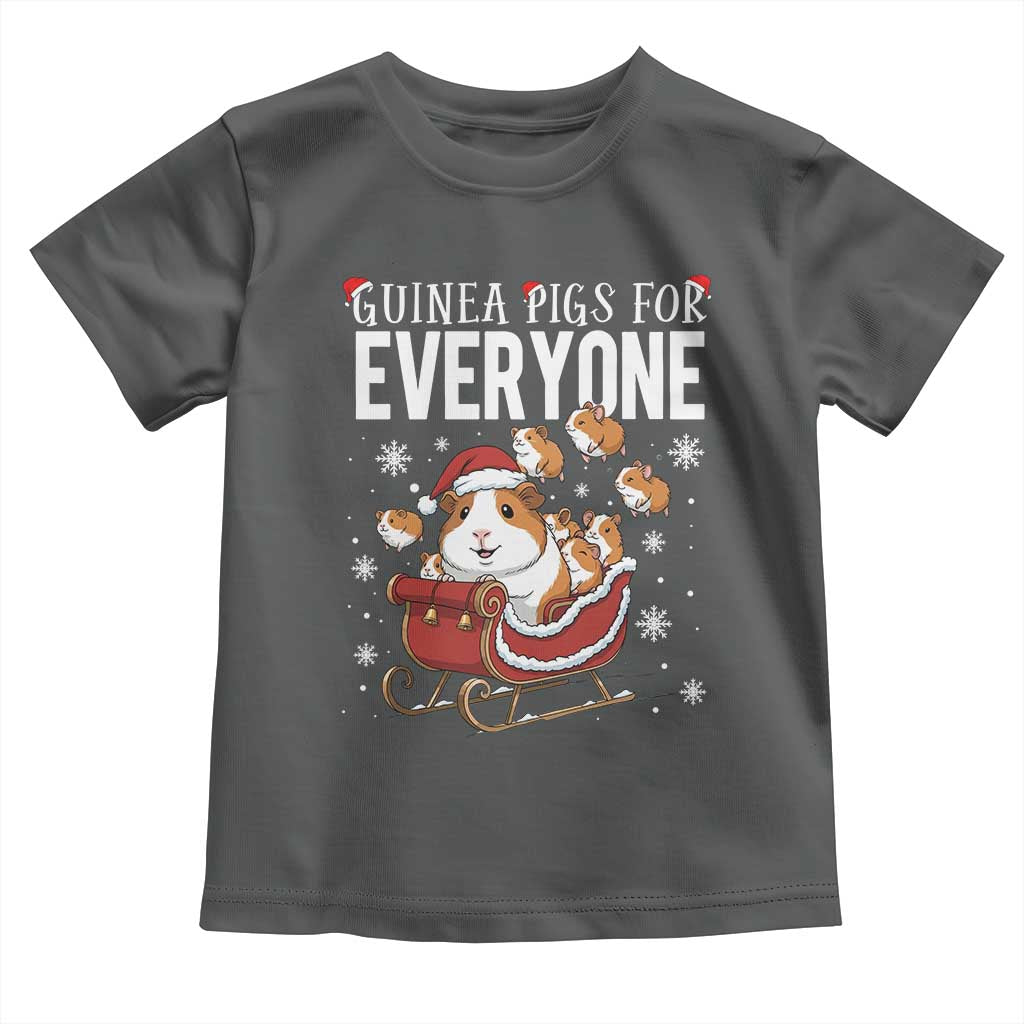 Christmas Guinea Pigs For Everyone Toddler T Shirt Funny Cavy Lover Gift TS12 Dark Heather Print Your Wear