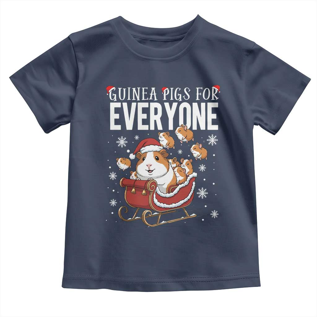 Christmas Guinea Pigs For Everyone Toddler T Shirt Funny Cavy Lover Gift TS12 Navy Print Your Wear