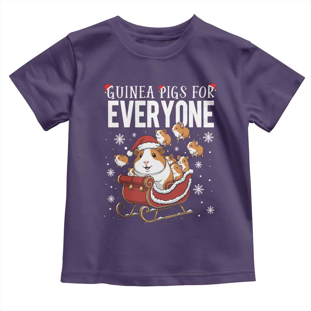 Christmas Guinea Pigs For Everyone Toddler T Shirt Funny Cavy Lover Gift TS12 Purple Print Your Wear