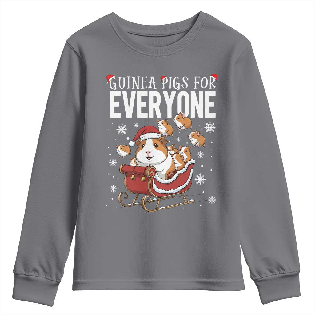 Christmas Guinea Pigs For Everyone Youth Sweatshirt Funny Cavy Lover Gift TS12 Charcoal Print Your Wear