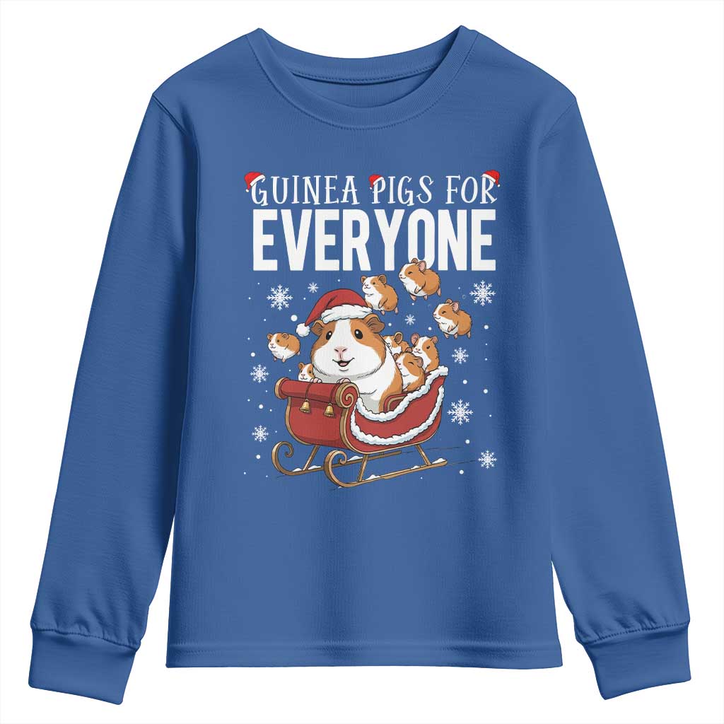 Christmas Guinea Pigs For Everyone Youth Sweatshirt Funny Cavy Lover Gift TS12 Royal Blue Print Your Wear
