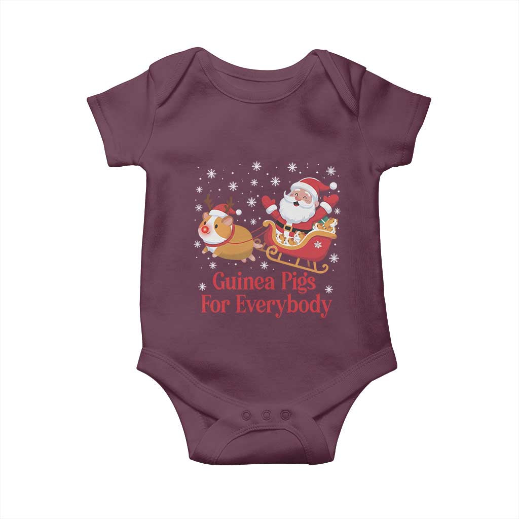 Guinea Pigs For Everybody Baby Onesie Funny Xmas Gift TS12 Maroon Print Your Wear