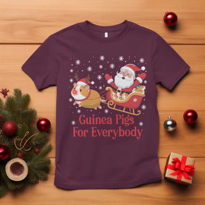 Guinea Pigs For Everybody T Shirt Funny Xmas Gift TS12 Maroon Print Your Wear