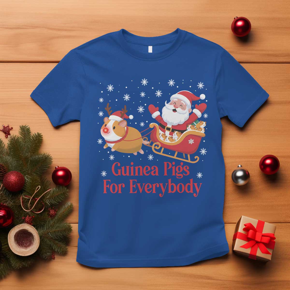 Guinea Pigs For Everybody T Shirt Funny Xmas Gift TS12 Royal Blue Print Your Wear