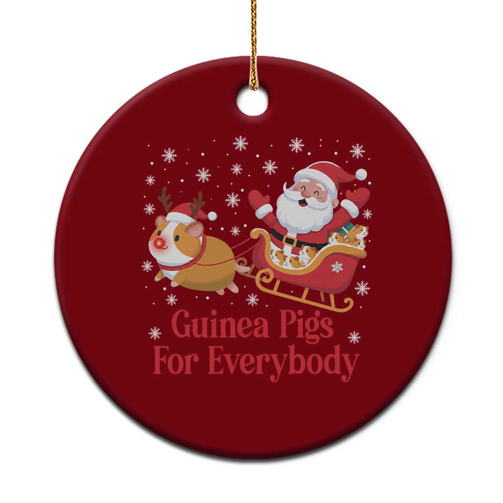 Guinea Pigs For Everybody Ceramic Ornament Funny Xmas Gift TS12 1pc Red Print Your Wear