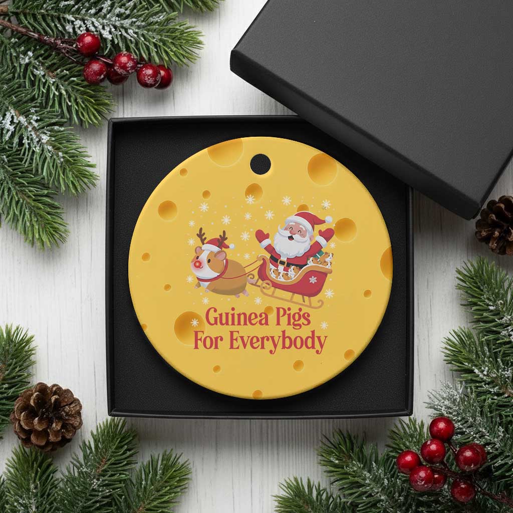 Guinea Pigs For Everybody Ceramic Ornament Funny Xmas Gift TS12 1pc Yellow Cheese Print Your Wear