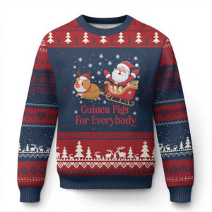 Guinea Pigs For Everybody Ugly Christmas Sweater Funny Xmas Gift TS12 Navy Red Print Your Wear