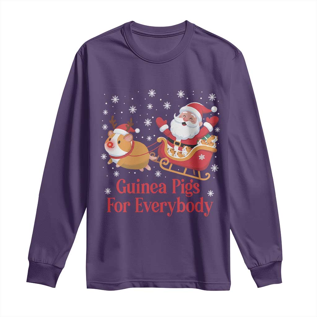 Guinea Pigs For Everybody Long Sleeve Shirt Funny Xmas Gift TS12 Purple Print Your Wear