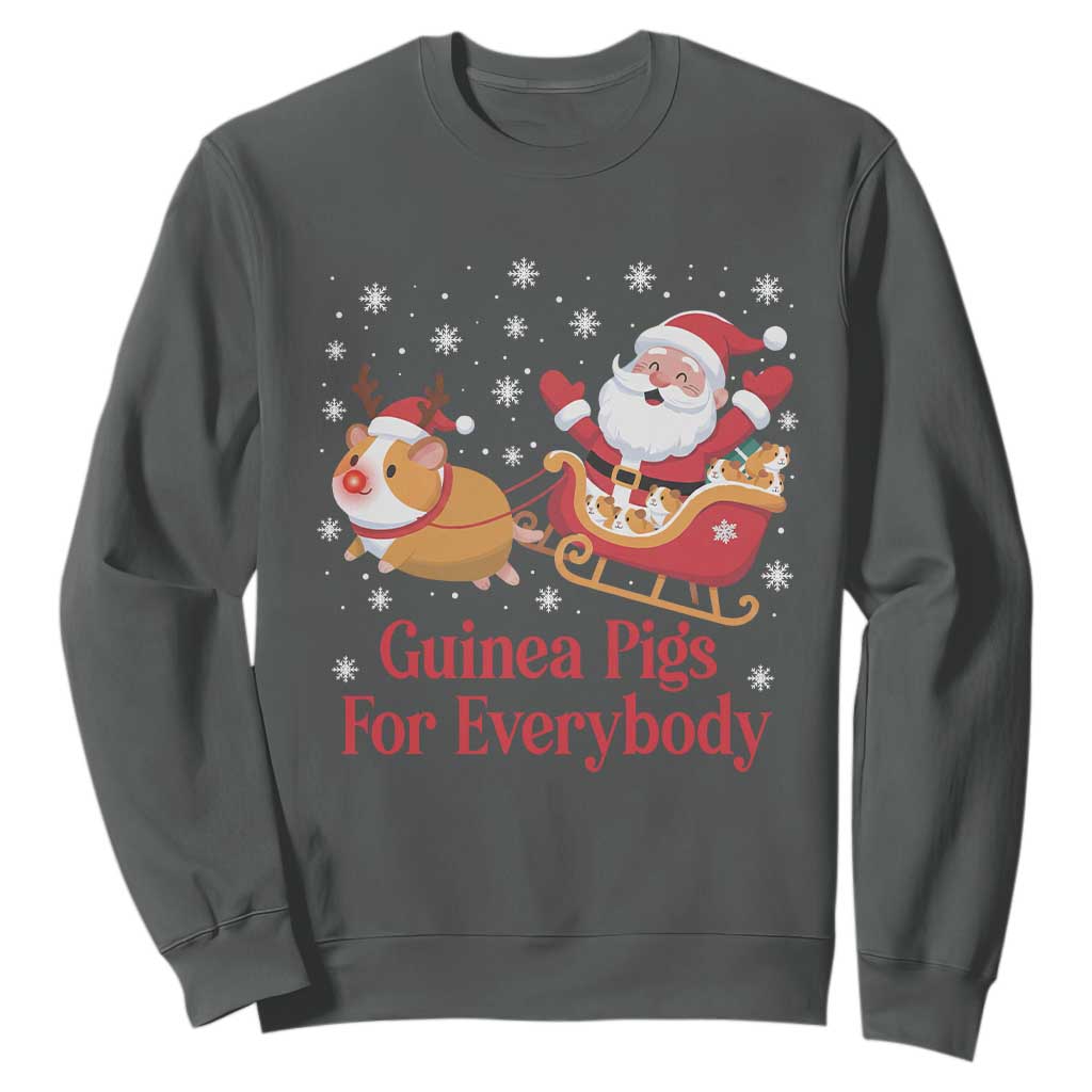 Guinea Pigs For Everybody Sweatshirt Funny Xmas Gift TS12 Dark Heather Print Your Wear