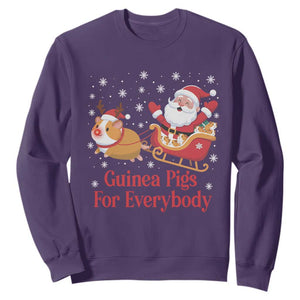 Guinea Pigs For Everybody Sweatshirt Funny Xmas Gift TS12 Purple Print Your Wear