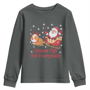 Guinea Pigs For Everybody Youth Sweatshirt Funny Xmas Gift TS12 Dark Heather Print Your Wear