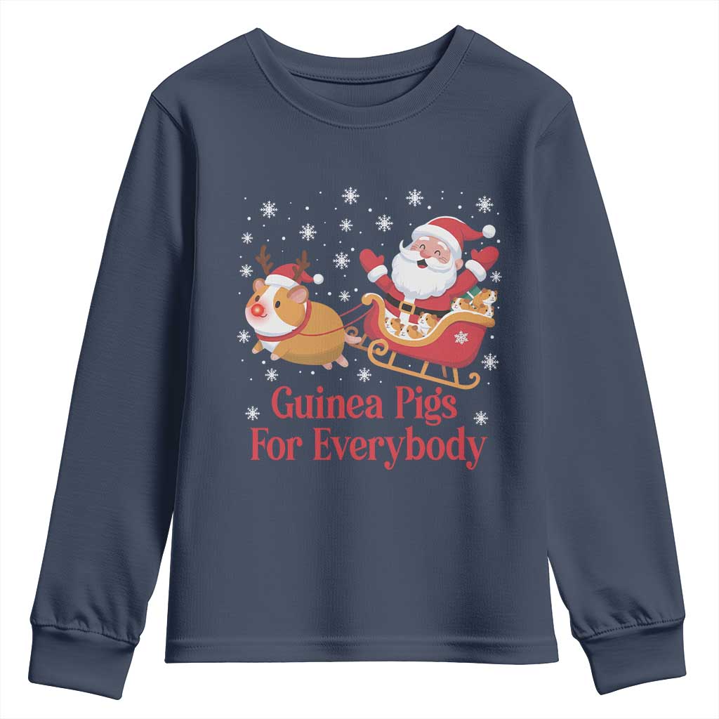 Guinea Pigs For Everybody Youth Sweatshirt Funny Xmas Gift TS12 Navy Print Your Wear