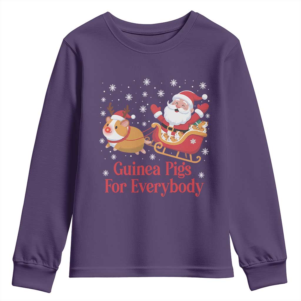 Guinea Pigs For Everybody Youth Sweatshirt Funny Xmas Gift TS12 Purple Print Your Wear