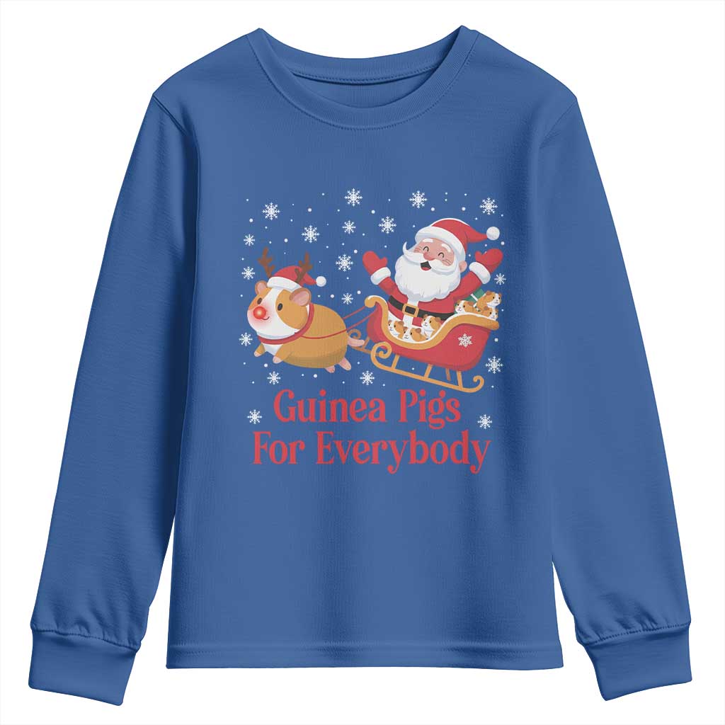 Guinea Pigs For Everybody Youth Sweatshirt Funny Xmas Gift TS12 Royal Blue Print Your Wear