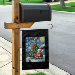 Santa Guinea Pig Starry Night Inspired Garden Flag Funny Christmas Gift TS12 Print Your Wear